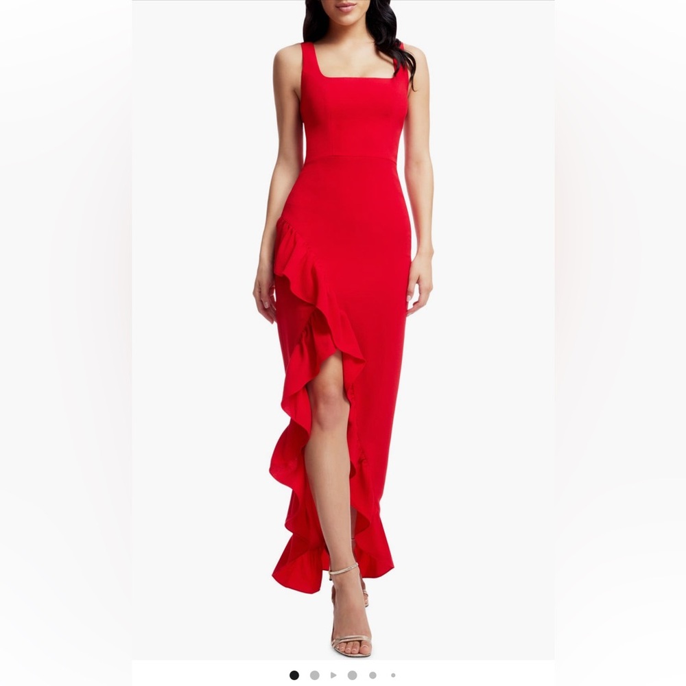 Like new- Dress the Population Charlene Ruffle Dress